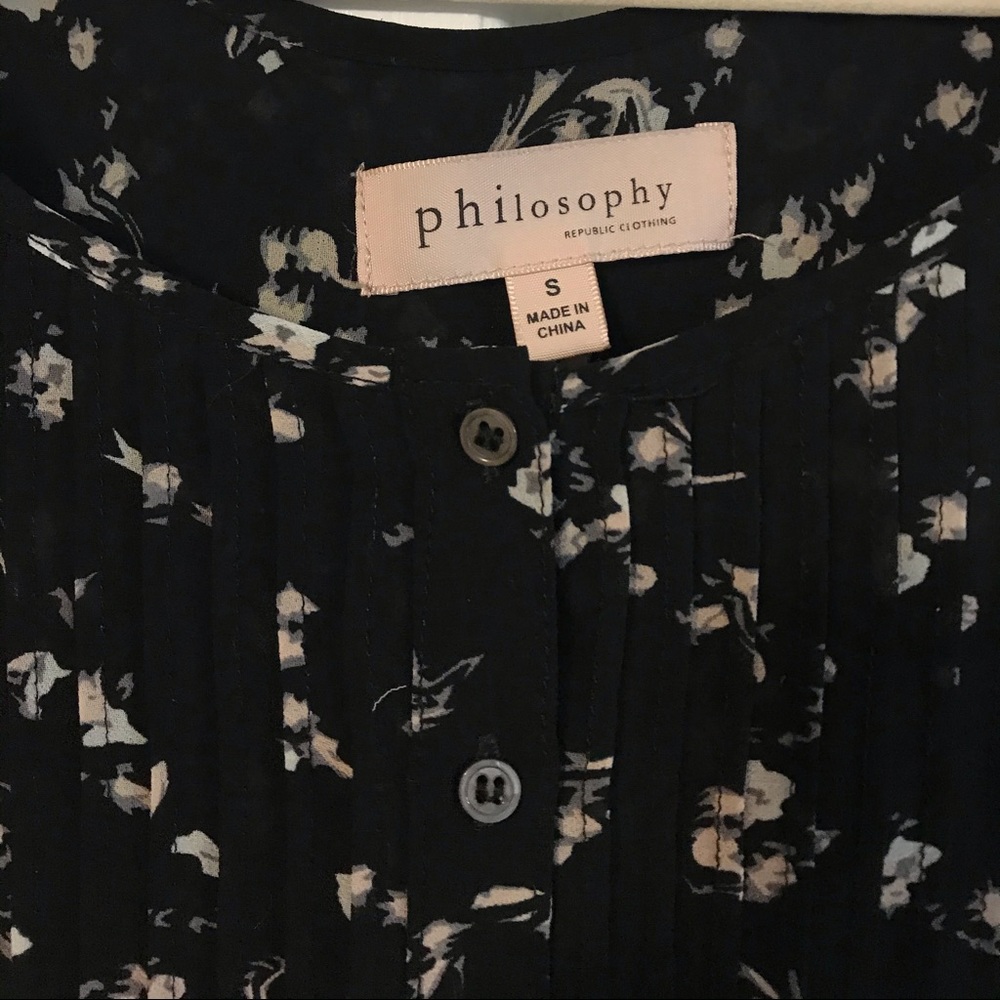 Black Floral Philosophy Blouse - Picture 4 of 6